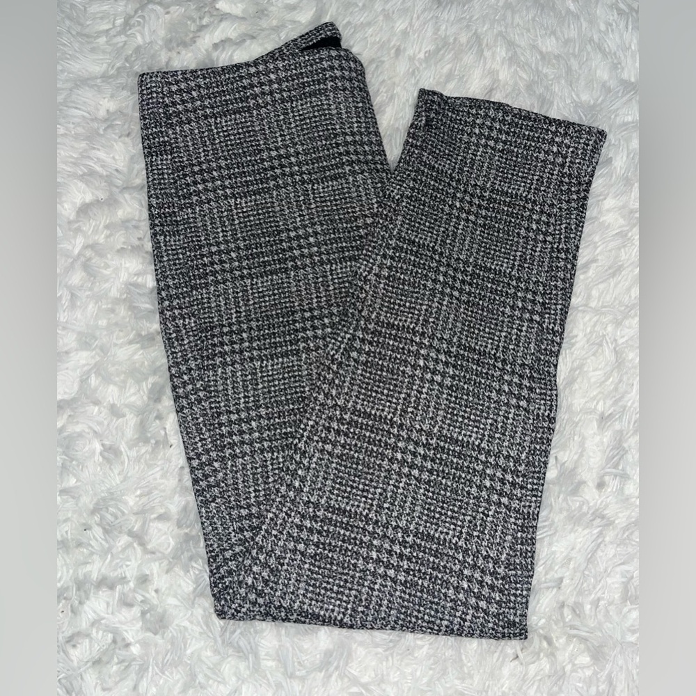 Tribal Black and Gray Straight Leg Pants with Classic Pattern